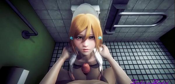 trendsBleach Hentai - Orihime in the Toilet boobjob and fucked - Anime Manga Japanese Cartoon 3D Porn